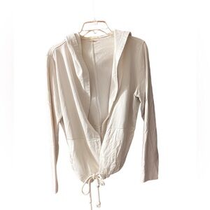 MELLODAY Anthro Cream Open Drape Jacket XL